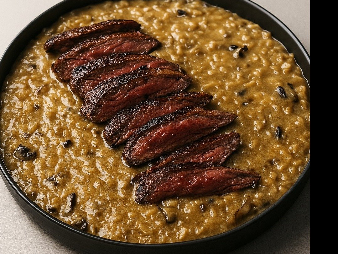 Ριζότο Μανιταριών με Hanger Steak Black Angus – Η απόλυτη ισορροπία γεύσης στο El Toro Steakhouse